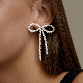 Серьги SOKOLOV - Серебро 925, Жемчуг синтетический (арт. 94027530)