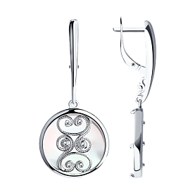 Серьги SOKOLOV - Серебро 925, Перламутр (арт. 94022214)