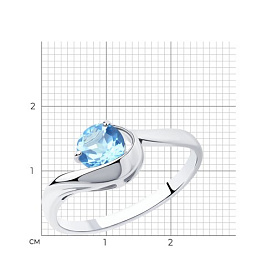 Кольцо SOKOLOV - Серебро 925, Топаз (арт. 92011755)